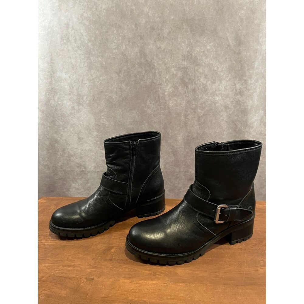 Bronx Motorcycle Vegan Leather Boots Platform size 40 / 8.5-9